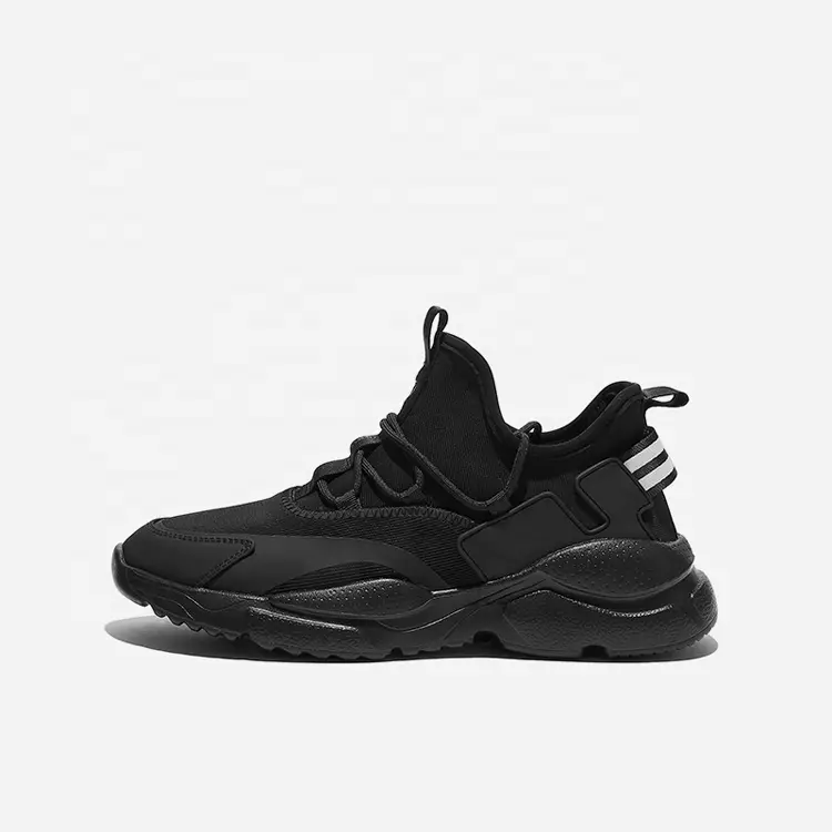 Black Customized Logo MD OEM ODM Service Top Grade Fashion China Style Breathable Walking Shoe Casual Men